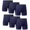 Dark Blue, variant on 6PK Mens Cotton Boxer Briefs Tagless Comfort Flex Underwear With Opening Fly