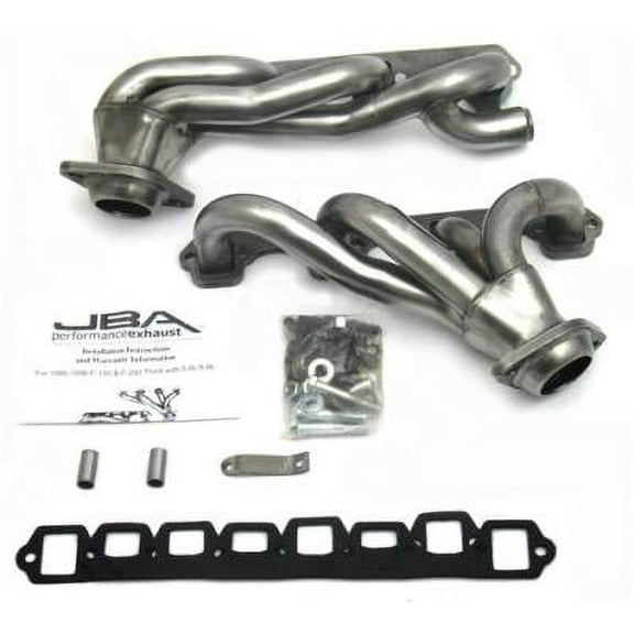 JBA Headers Cat4Ward Shorty Headers 1628S Exhaust Headers Fits select: 1986-1996 FORD F150, 1986-1996 FORD F250