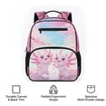 thumbnail image 6 of HUIACONG Cherry Blossom Axolotl 13.5 Inch Backpack for Kids, Lightweight Water Resistant School Bag with Breathable Padded Adjustable Straps, Multi-compartment Bookbag for Elementary Travel, 6 of 7