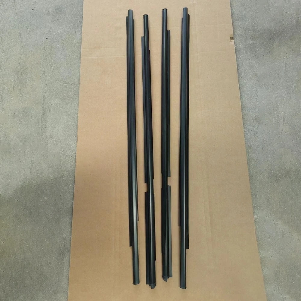 4Pcs Window Weatherstrip For Toyota Yaris 2007-2013 (4 doors) Front Rear Side Glass Exterior Rubber Sealing Strips Belts
