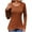 Brown, variant on mihongmao Fashion Fall Clothes for Women Fashion Women's Solid Color Knitted Round Neck Pullover Long Sleeved Top, Wine L