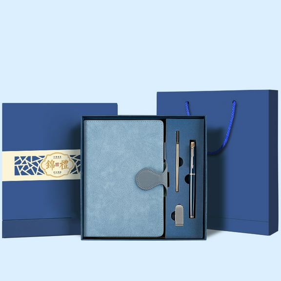 Blue Personalized Notebook with Gifts Box and Pen, Gifts for Women, Men, Journals To Write In, Birthday, Friend, Mom, Corporate, Business Gif
