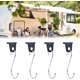 thumbnail image 1 of Gancho para toldo Camper negro, perchero RV para exteriores, barra enrollable portátil de goma para autocaravana, colgador rápido, 4 Uds., 1 of 5