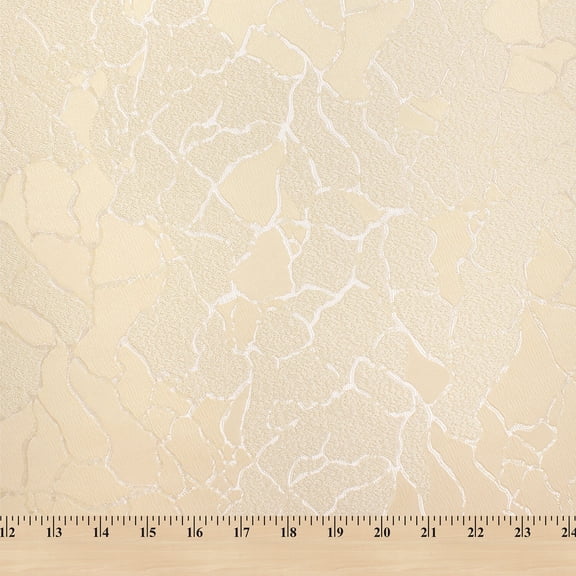 Geometric Extra Wide Upholstery Jacquard Polyester 112" Fabric By The Yard - Ivory / White
