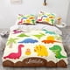 thumbnail image 3 of Juego de cama con funda de dinosaurio 3D, juego de 3 piezas con dibujos de animales, 1 funda de cama, juegos de edredón tamaño queen, 3 of 5