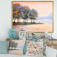 thumbnail image 2 of Designart 'The Rural Lake In Sunset Evening II' Traditional Framed Canvas Wall Art Print, 2 of 5