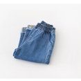 thumbnail image 5 of SonxaHe Infant Girl Jeans Embroidered Straight Leg Stretch Waist Jeans Children Loose Streetwear Fall Denim Pants Blue,Sized 18-24 M, 5 of 8