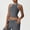 Dark Gray, variant on pstuiky Women's High Neck Sleeveless Crop Tank Top - Racerback, Solid Color, Soft Stretchy Fabric Lightweight Workout Casual Wear