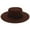 Dark Coffee, variant on QASIEATN Fedora Hat for Delicate Ladies Fashion Women and Men Flat Wide Brim Warm Hat Retro Style Panama Hat Women's Accessories Black