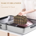 thumbnail image 3 of FORMRS Makeup Bag Travel Cosmetic Organizer for Women Fold Flat Zipper Pouch with Handle, Classic Floral, 3 of 8