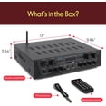 thumbnail image 7 of Pyle PTA44BT Bluetooth Home Audio 500 Watt 4 Channel Amplifier Stereo Receiver, 7 of 7