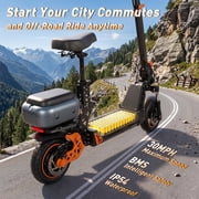Electric Scooter,1200W Peak Motor,30 Mph,35 Miles ,All Terrain 10off Road Tires E-Scooter,Commuter Scooter with Seat & Storage Box