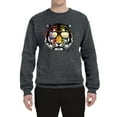 thumbnail image 2 of Funny Neon Summer California Beach Tiger | Mens Animal Lover Crewneck Graphic Sweatshirt, Charcoal, 3XL, 2 of 4