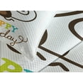 thumbnail image 4 of Ambesonne Birthday Quilted Bedspread Set 3 Pcs, Monkey Cone Flag, Queen Size, Multicolor, 4 of 5