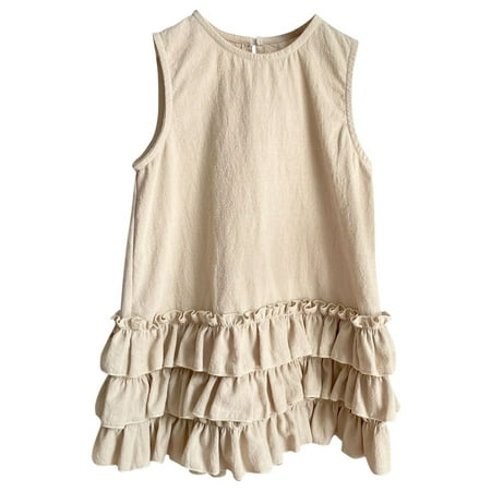 

Children s and Linen Lace Dress Vest Dress Sleeveless Dress Dress Little Girl Fashion Dress for Children From 1 To 6 Years Old Little Girls Baby Girl 1st Birthday Dress 2t Cardigan Girls The Old Line