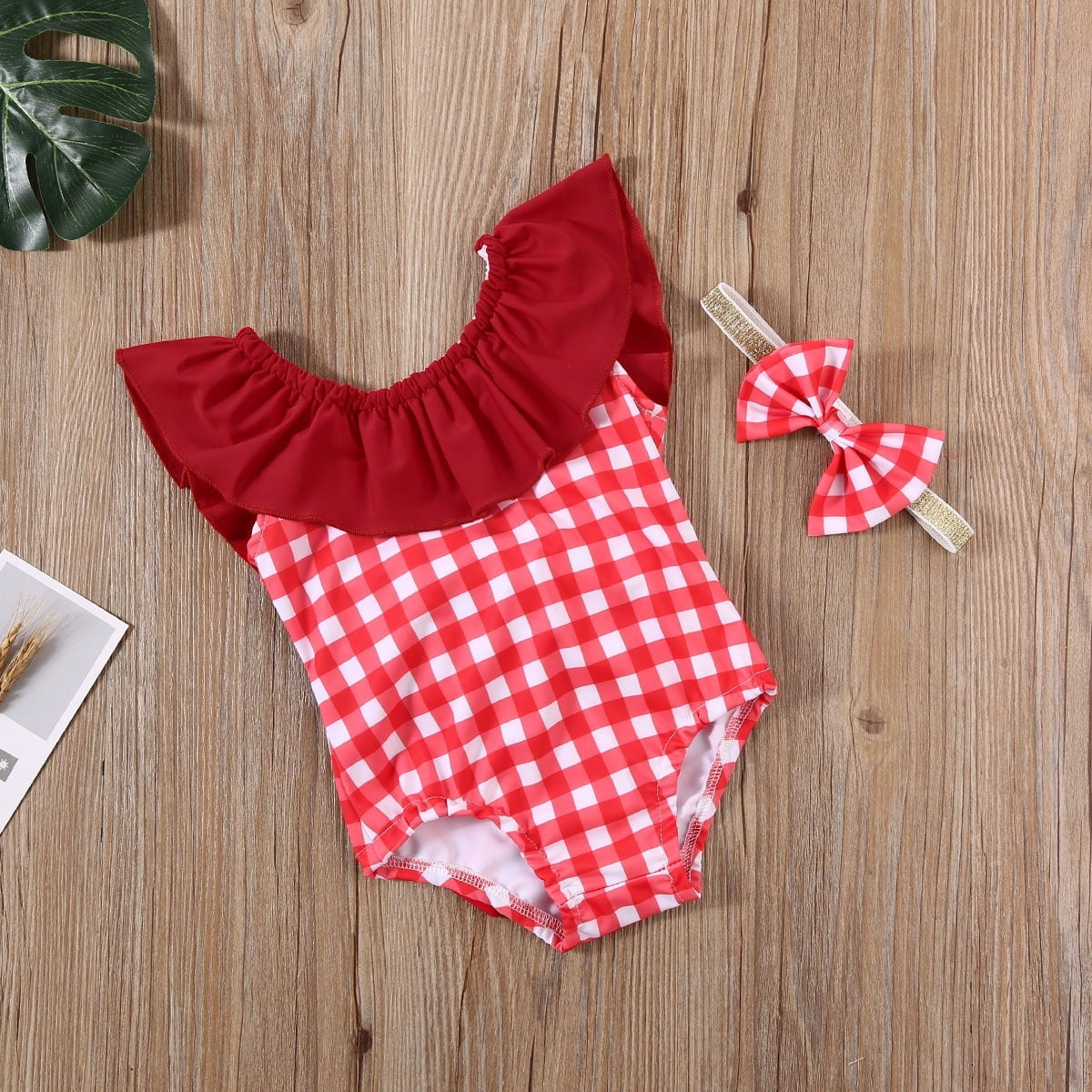plaid swimsuit