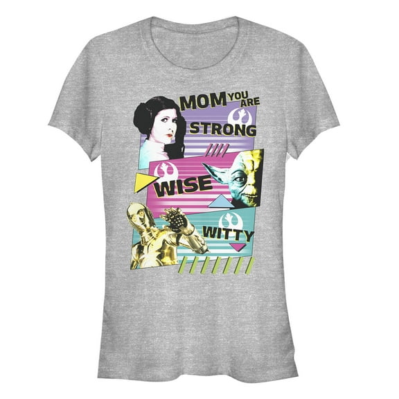Junior's Star Wars Mother's Day Mom Galactic Traits Graphic Tee Athletic Heather Large