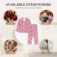 thumbnail image 4 of Uemuo Haear Strawberry Pattern Womens Pajama Sets,PJ Set for Women,Pajamas for Women Logo,Long Sleeve Pajama Set for Women,Soft Long Sleeve Top With Pants-Small, 4 of 9