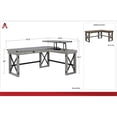 thumbnail image 3 of Pemberly Row wood L Desk with Lift Top in Rustic White, 3 of 10