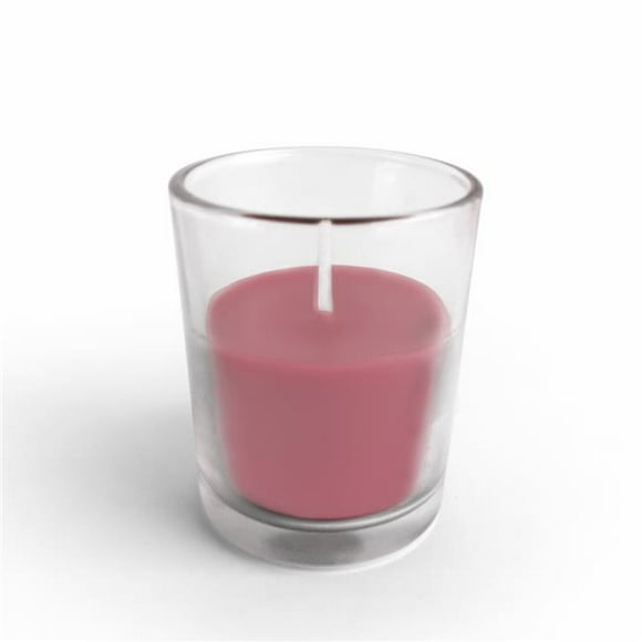 Round Glass Votive Candles, Red - 12 Piece per Box