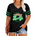 thumbnail image 1 of Camiseta QAUN para el Día de San Patricio para mujer, talla grande, trébol, 1 of 7