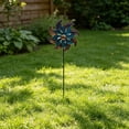 thumbnail image 4 of Outdoor Courtyard Iron Windmill Ornaments Three Story Rotating Garden Home Decor Small Courtyard Villa Decorations, 4 of 6
