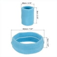 thumbnail image 2 of Uxcell Sweatbands Headband Wristband, Sweat Terry Cloth for Sports Basketball Tennis Athletic, Sky Blue 6 Set/18Pcs, 2 of 6
