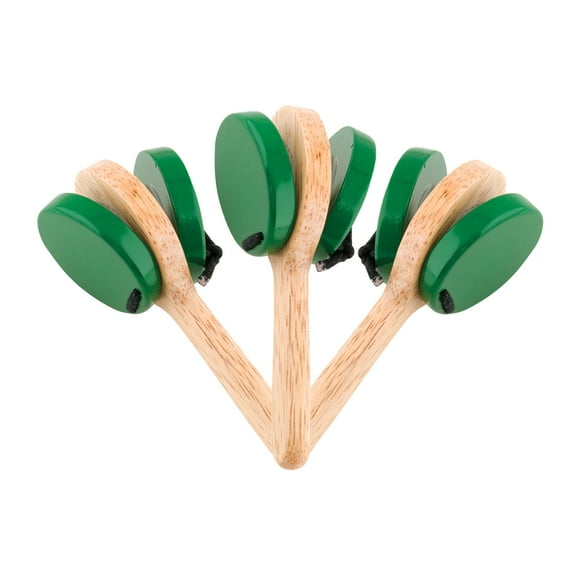 Westco Educational Products Wooden Castanet Clapper, Set of 3