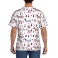 thumbnail image 3 of Bixox Men's Cute Dog Printed Short Sleeve Skinny Athletic T-Shirt, 3 of 6