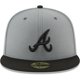 Men�s New Era Gray/Black Atlanta Braves TwoTone 59FIFTY Men�s New Era Gray/Black Atlanta Braves TwoTone 59FIFTY
