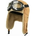 thumbnail image 2 of Winter Unisex Bomber Hats Earflap Faux Fur Hat Goggles Trapper Pilot Hat Fleece Thermal Snow Caps, 2 of 7