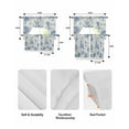 thumbnail image 6 of Blue Seashells Kitchen Curtains Swag Valance and Tier Curtains Set 24 Inch Length, Coastal Nautical Ocean Starfish Coral Rod Pocket Drape Panels Pair Swag Curtain for Bathroom/Cafe/Window, 6 of 6