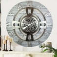 thumbnail image 6 of THE GEARS CLOCK Wall Clock with Real Moving Gears EN-LI_ 24 in Round Silver-Grey, 6 of 12