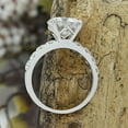 thumbnail image 3 of AFFY Moissanite Engagement Ring, Total 4.3cttw Round Cut Lab Created Diamond, 14K White Gold Plated Sterling Silver Promise Anniversary Ring for Women Ring Size-10, 3 of 7