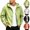 Green, variant on Men's Small Barcode Print Loose Hooded Casual Windbreaker Breathable Oversized Hidden Zipper Pockets Student Street Jacket Windbreaker Jackets for Men Black L