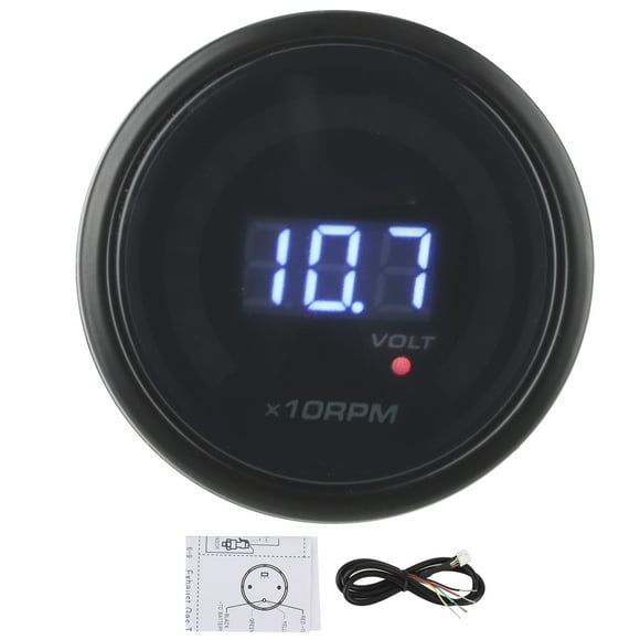 Tacho Gauge,2in 2-In-1 12V Tachometer Car RPM Gauge Car Tachometer Quality You Can Trust