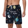 thumbnail image 2 of Uemuo Space Pattern Mens Swim Trunks Quick Dry Board Shorts with Mesh Lining, Stretch Beach Shorts Quick Dry No-Chafing Board Shorts-Medium, 2 of 9