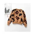thumbnail image 3 of Bagilaanoe Toddler Baby Girl Boy Knitted Sweater Leopard Print Long Sleeve Pullover Casual Jumpers 18M 24M 3T 4T 5T 6T Kids Fall Loose Knitwear Tops, 3 of 8