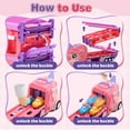 thumbnail image 4 of JoyStone Car Toys for Toddler Girls, Princess Truck with Lights and Sounds, Foldable 2-Player Race Track, 6 Friction Powered Cars, Birthday Gift for Kids Ages 3-8, 4 of 7
