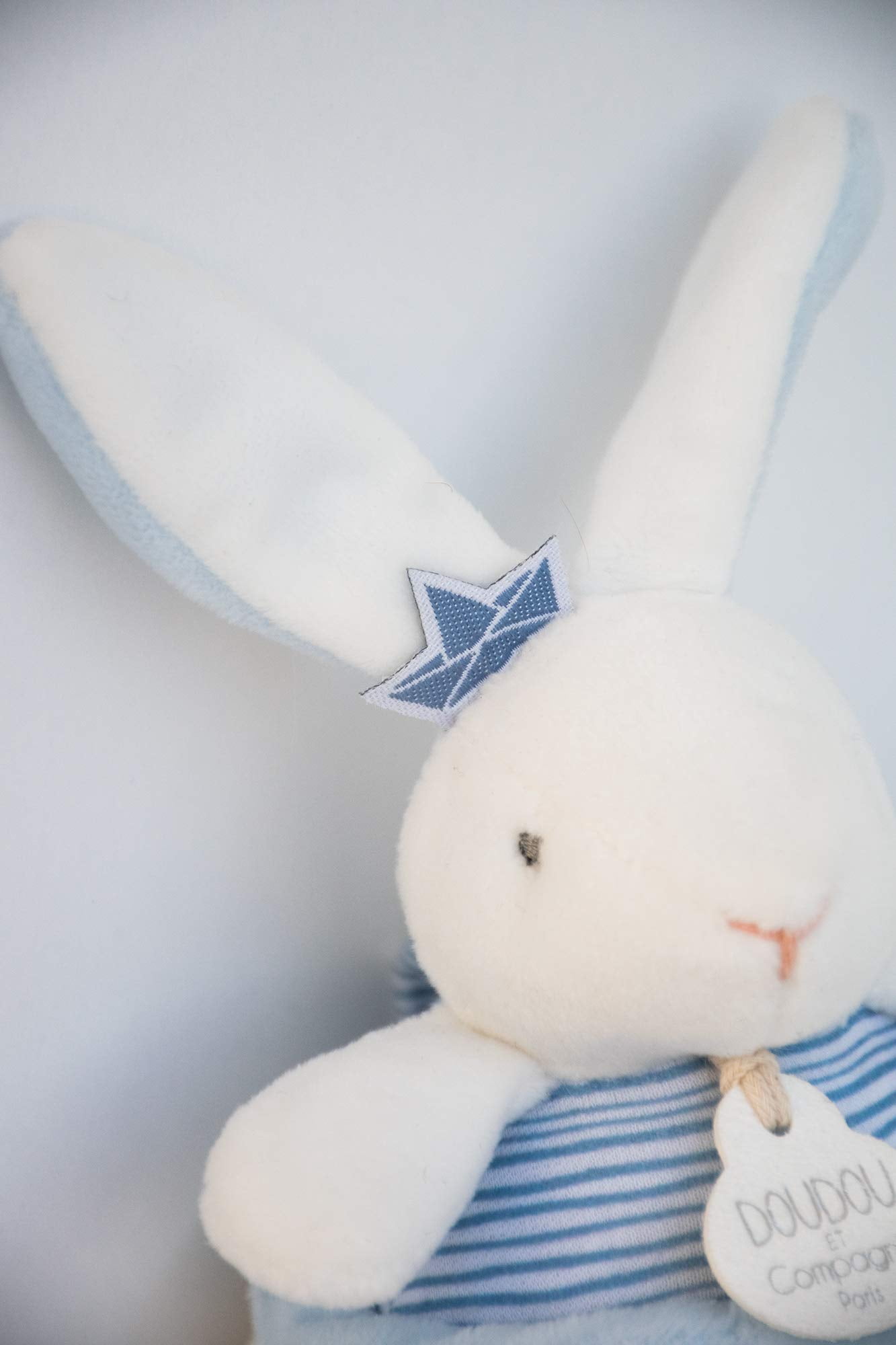 Doudou et Compagnie DC3520 Musical Toy Rabbit Matelot Blue