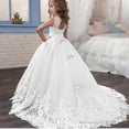 thumbnail image 3 of Girls Lace Long Prom Gowns Bridesmaid Kids Dresses For Girls Teens Girl Party Dress Kids Princess Evening Formal Wedding Vestido, 3 of 4