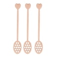 thumbnail image 3 of Garosa Mini Honey Dipper, 3pcs Wood Honey Dipper Heart Pattern Chinese Cherry Wooden Mixing Stirrer Kitchen Tableware, 3 of 9