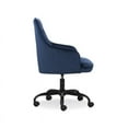 thumbnail image 4 of HFO Sawyer Height Adjustable Transitional Velvet Task Chair in Navy Blue, 4 of 8