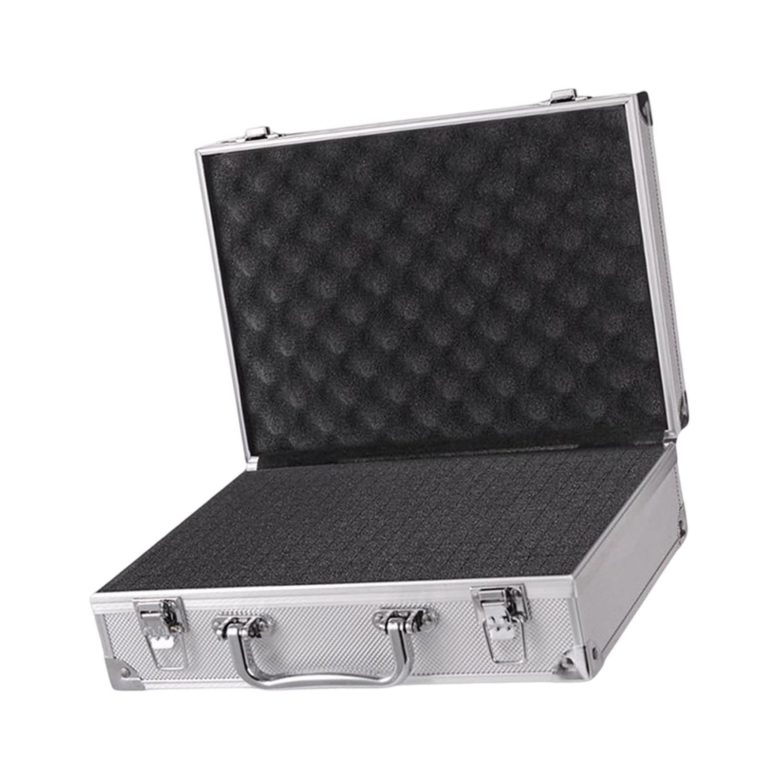 LeeQinersw Aluminum Alloy Carrying Case Lightweight Waterproof Briefcase Multipurpose Siliver Small Buckle