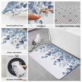 thumbnail image 6 of Blue Teal Botanical Bath Mat 3 Piece Bathroom Rug Set, Eucalyptus Leaves Pastoral Floral Non Slip Bath Rug Contour Mat and Toilet Lid Cover, Absorbent Shower Mats Soft Bath Rugs and Mats Sets, 6 of 8