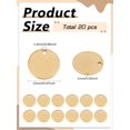 thumbnail image 2 of 20Pcs Flat Round Charms Stainless Steel Stamping Blank Tag Pendant Dangle Charms Pendant Decoration for Women DIY Necklace Bracelet Jewelry Making Keychain Purse Decoration 12x1mm Hole: 1.4mm Golden, 2 of 3