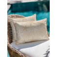 thumbnail image 4 of Outdoor Pillows Waterproof, Vintage Cream Starfish Bedding Throw Pillows with Insert for Couch Sofa Bed, Summer Coastal Beach Marine Life 12x20 Inch Pillowcases Decorative Patio Pillow Set of 2, 4 of 8