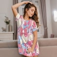 thumbnail image 2 of Lsque Sanrio Pattern Nightgowns for Women Sleep Shirts Short Sleeve Nightshirt Pullover Nightdress Soft Sleepwear Relaxed Fit Nightdress, 2 of 5