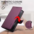 thumbnail image 4 of For Google Pixel 9a 6.3inch Phone Case Wallet, RFID Blocking Magnetic Buckle Flip Leather TPU Cover with Card Holder Wrist Strap Shockproof Phone Case,Purple,For Google Pixel 9a, 4 of 9