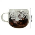 thumbnail image 3 of Halloween Ghost Theme Ceramic Coffee Mug - 3.94 Inch Holiday Cup for Hot Chocolate, Coffee Drinks, Seasonal Collectible with Handle, Festive Home & Office Drinkware, 3 of 7